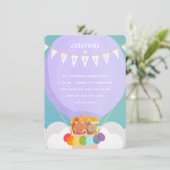 Invitation Balloon à air chaud 3e fête d'anniversaire (Debout devant)