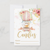 Invitation Balloon à air chaud - animal Devinez combien de bo (Devant)