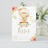 Invitation Balloon à air chaud Animaux Devinez combien de car (Debout devant)