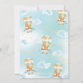 Invitation Balloon à air chaud Anniversaire Fête mignonne Béb (Dos)