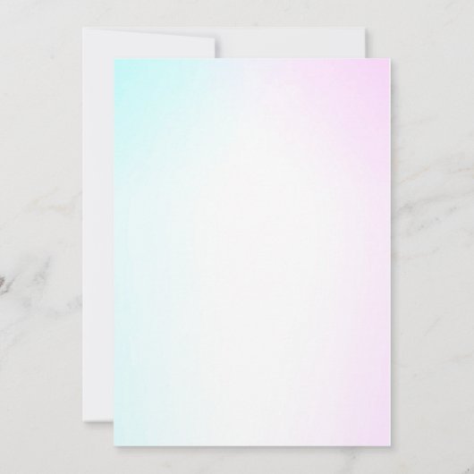 Invitation Balloon à air chaud rose bleu bleu mou Révélation  (Dos)