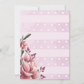 Invitation Balloon à air chaud rose Floral Anniversaire (Dos)