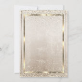 Invitation Balloon à cadre doré, Retraite Confetti en verre (Dos)