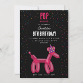 Invitation Balloon Animals Dog Kids Birthday Party Theme (Devant)