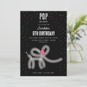 Invitation Balloon Animals Elephant Kids Birthday Party Theme (Debout devant)