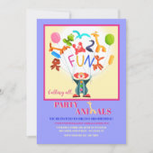 Invitation Balloon Animaux (Devant)