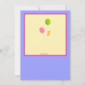 Invitation Balloon Animaux (Dos)