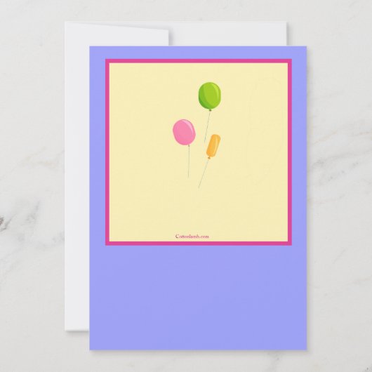 Invitation Balloon Animaux (Dos)