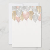 Invitation Balloon Arch Daisy Pink Gold Boho Girl Baby shower (Dos)