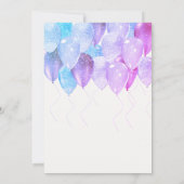 Invitation Balloon Arch rose ou bleu Elegant Genre Révélation (Dos)