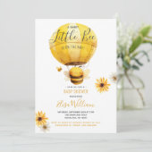 Invitation Balloon Bee à air chaud est sur le Baby shower Way (Debout devant)