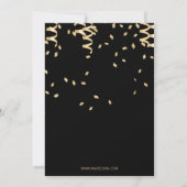 Invitation Balloon Black Gold Foil Sweet 16 Anniversaire (Dos)