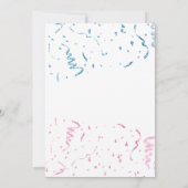 Invitation Balloon bleu et rose - Révélation de genre (Dos)