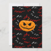 Invitation Balloon Citrouille Black Scanner moderne Halloween (Dos)