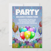 Invitation Balloon d'anniversaire (Devant)