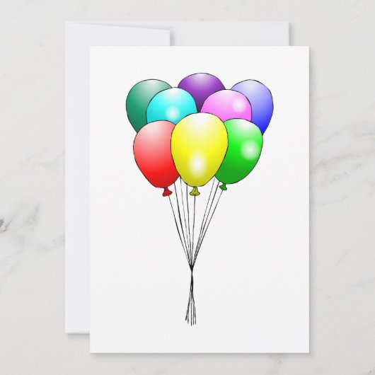 Invitation Balloon d'anniversaire (Dos)