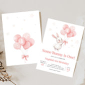 Invitation Balloon de lapin fête d'anniversaire
