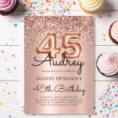 Invitation Balloon de Parties scintillant en or Rose Sparkle 