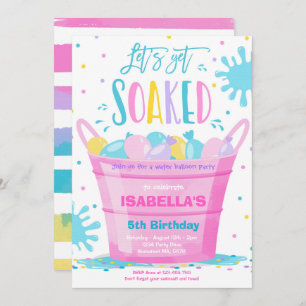 Invitation Balloon d'eau Anniversaire Fête Balloon d'eau d'ét