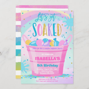 Invitation Balloon d'eau Anniversaire Fête Balloon d'eau d'ét