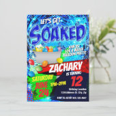 Invitation Balloon d'eau Anniversaire Modèle de l'invitation (Debout devant)