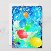 Invitation Balloon d'eau Anniversaire Modèle de l'invitation (Dos)