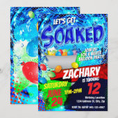 Invitation Balloon d'eau Anniversaire Modèle de l'invitation (Devant / Derrière)