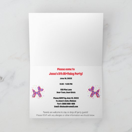 Invitation Balloon Dogs Party (Intérieur)