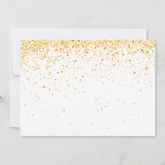 Invitation Balloon d'or moderne Confetti 18e fête d'anniversa (Dos)