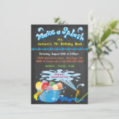 Invitation Balloon en tableau de bord d'eau Anniversaire Invi (Debout devant)