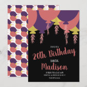 Invitation Balloon Flottante Dessiné À La Main N'Importe Quel (Devant / Derrière)