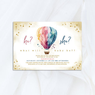 Invitation Balloon Lui Ou Elle Révéler Le Sexe Baby shower
