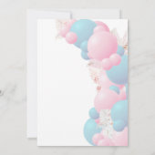 Invitation Balloon moderne genre révéler la fête (Dos)