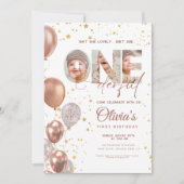 Invitation Balloon n'est pas elle magnifique 1er anniversaire (Devant)