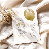 Invitation Balloon Or tendance 30e anniversaire