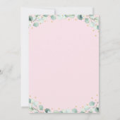 Invitation Balloon Ours Teddy Vert or rose Anniversaire (Dos)