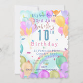 Invitation Balloon Pastel Anniversaire (Devant)