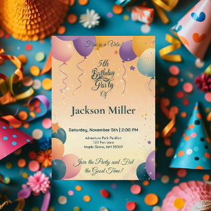 Invitation Balloon personnalisable Anniversaire avec chiot do
