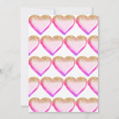 Invitation Balloon rose et or princesse 1er anniversaire (Dos)