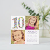 Invitation Balloons 10e année Anniversaire Photo I (Debout devant)