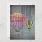 Invitation Balloons à air chaud et à air chaud Art rétro Vint (Devant)
