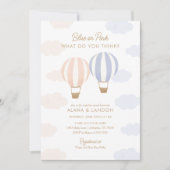 Invitation Balloons à air chaud, partie de révélation de genr (Devant)