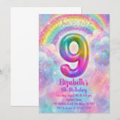 Invitation Balloons Anniversaire 9e Anniversaire (Devant / Derrière)