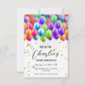 Invitation Balloons Anniversaire avec réalité augmentée AR  (Devant)