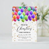 Invitation Balloons Anniversaire avec réalité augmentée AR  (Debout devant)