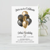 Invitation Balloons Anniversaire Hommes (Debout devant)