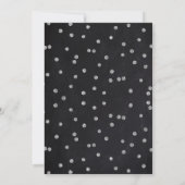 Invitation Balloons Argentés Chalkboard Rustique 70e Annivers (Dos)