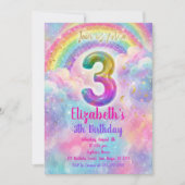 Invitation Balloons Birthday 3th Birthday  (Devant)