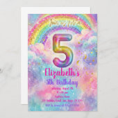Invitation Balloons Birthday 5th Birthday (Devant / Derrière)