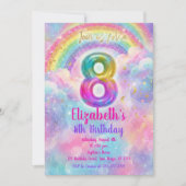 Invitation Balloons Birthday 8th Birthday  (Devant)